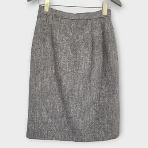Pencil Skirt Womens XS S Black White Straight Knee Length Academia Preppy Office